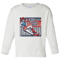 Chill The Fourth Out Funny 4th Of July Toddler Long Sleeve Shirt
