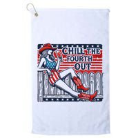 Chill The Fourth Out Funny 4th Of July Golf Towel
