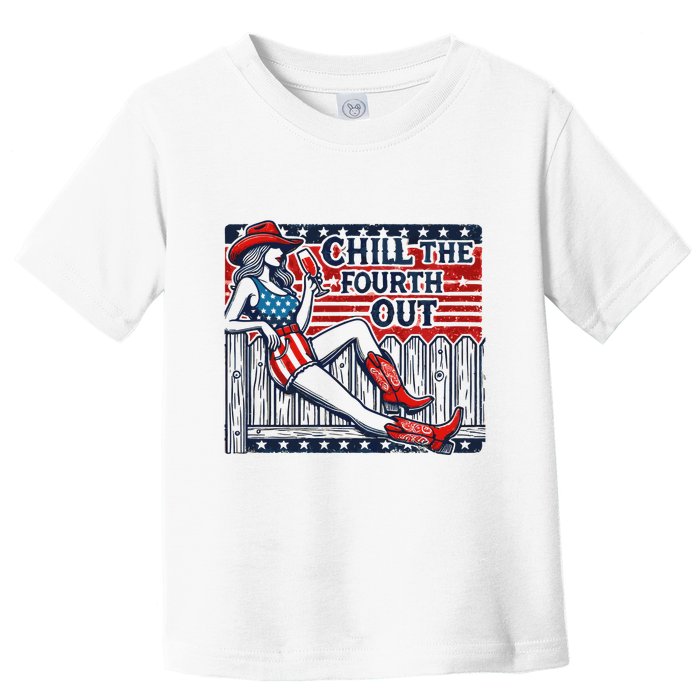 Chill The Fourth Out Funny 4th Of July Toddler T-Shirt