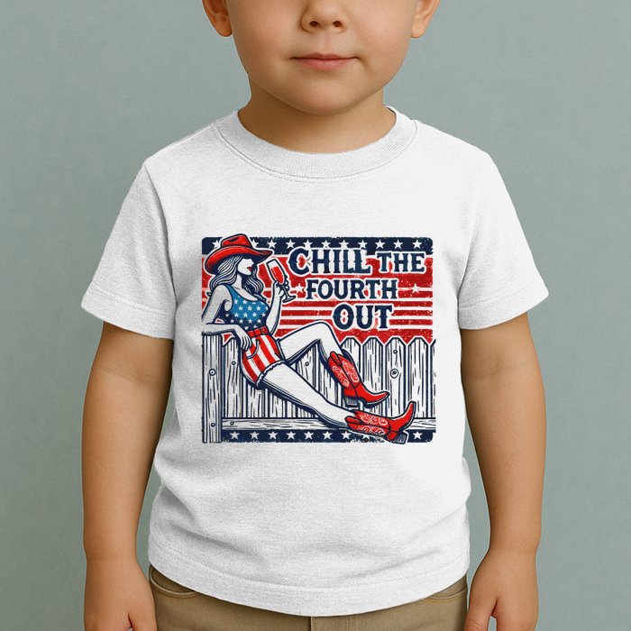 Chill The Fourth Out Funny 4th Of July Toddler T-Shirt