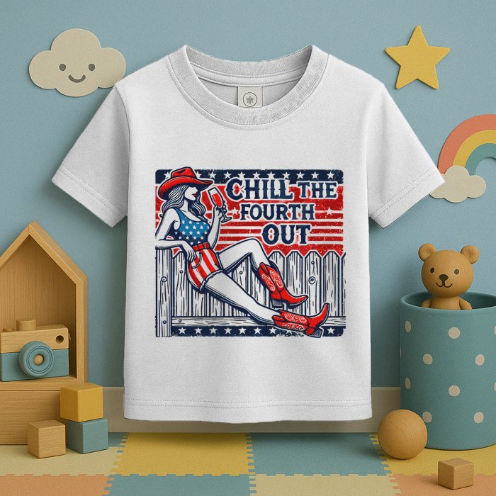 Chill The Fourth Out Funny 4th Of July Toddler T-Shirt