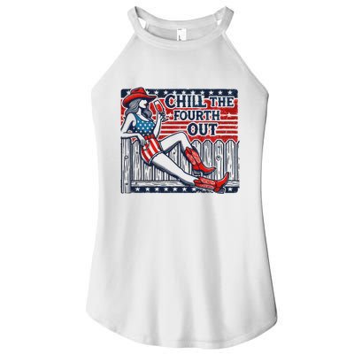 Chill The Fourth Out Funny 4th Of July Women's Perfect Tri Rocker Tank