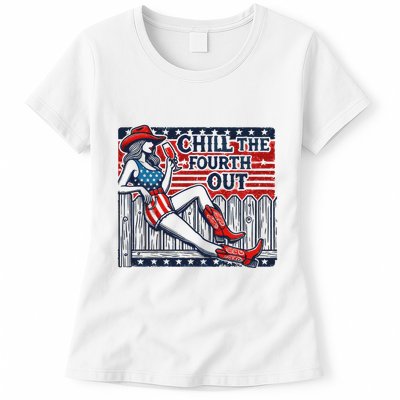 Chill The Fourth Out Funny 4th Of July Womens T-Shirt