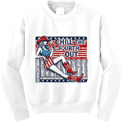 Chill The Fourth Out Funny 4th Of July Kids Sweatshirt