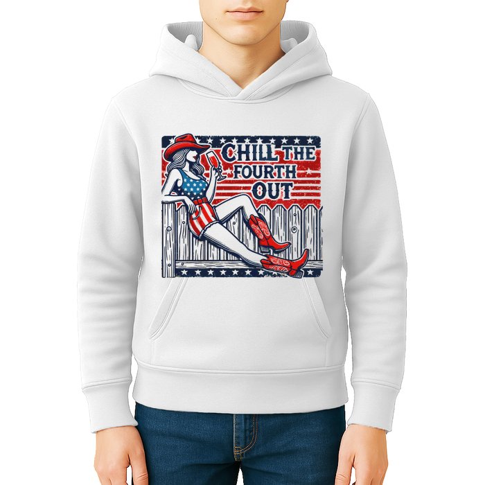 Chill The Fourth Out Funny 4th Of July Kids Hoodie