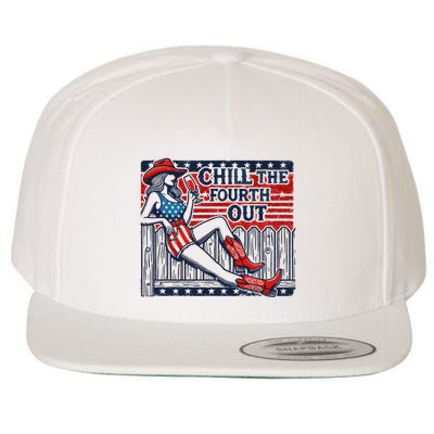 Chill The Fourth Out Funny 4th Of July Wool Snapback Cap