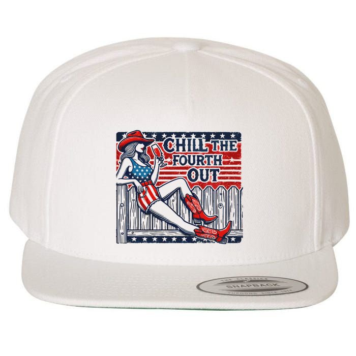 Chill The Fourth Out Funny 4th Of July Wool Snapback Cap