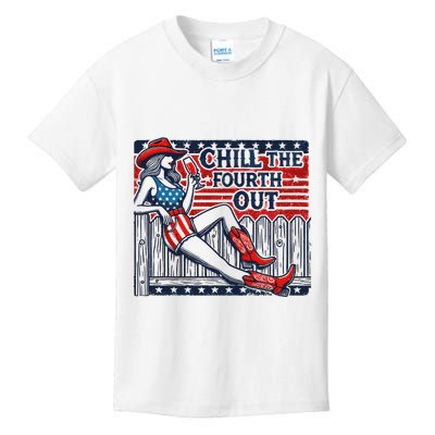 Chill The Fourth Out Funny 4th Of July Kids T-Shirt