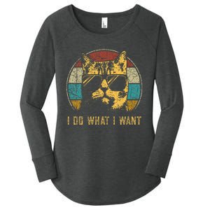 Cat Themed Funny I Do What I Want Cat Women's Perfect Tri Tunic Long Sleeve Shirt