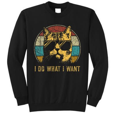 Cat Themed Funny I Do What I Want Cat Tall Sweatshirt