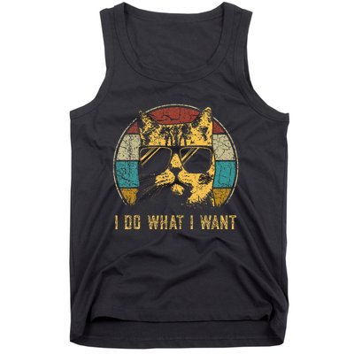 Cat Themed Funny I Do What I Want Cat Tank Top