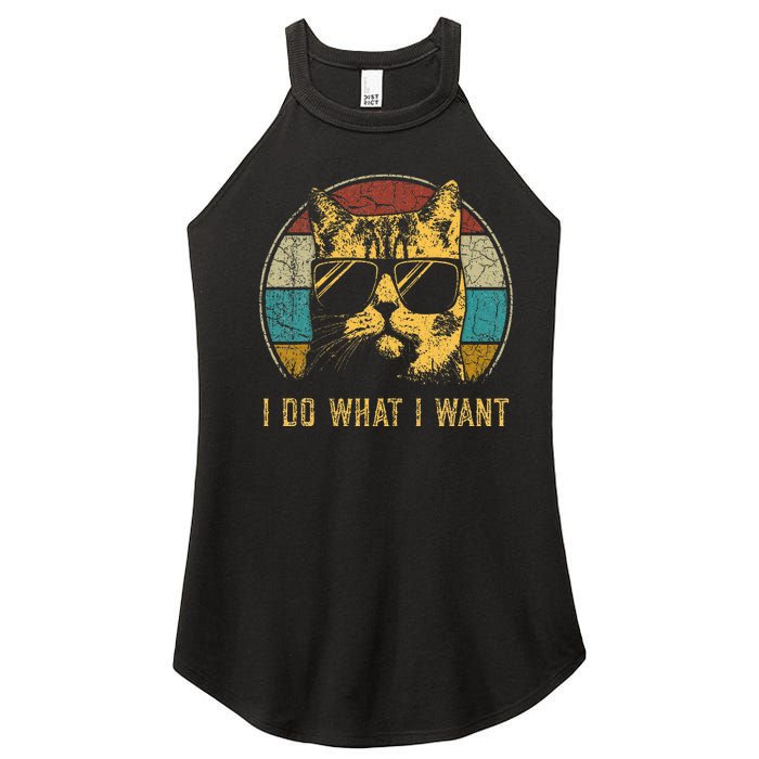 Cat Themed Funny I Do What I Want Cat Women's Perfect Tri Rocker Tank