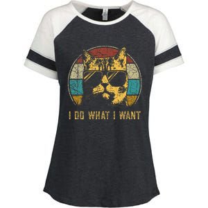 Cat Themed Funny I Do What I Want Cat Enza Ladies Jersey Colorblock Tee