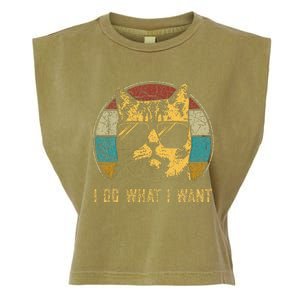 Cat Themed Funny I Do What I Want Cat Garment-Dyed Women's Muscle Tee