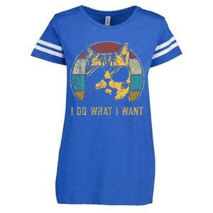 Cat Themed Funny I Do What I Want Cat Enza Ladies Jersey Football T-Shirt