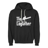 Cool Timber Felling Chainsaw Garment-Dyed Fleece Hoodie