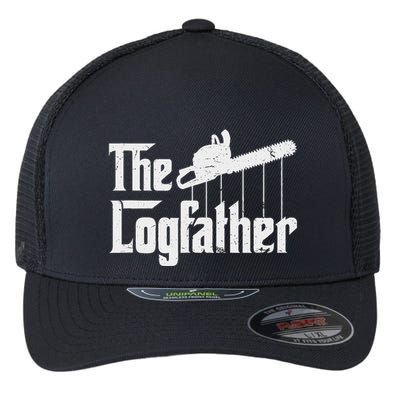 Cool Timber Felling Chainsaw Flexfit Unipanel Trucker Cap