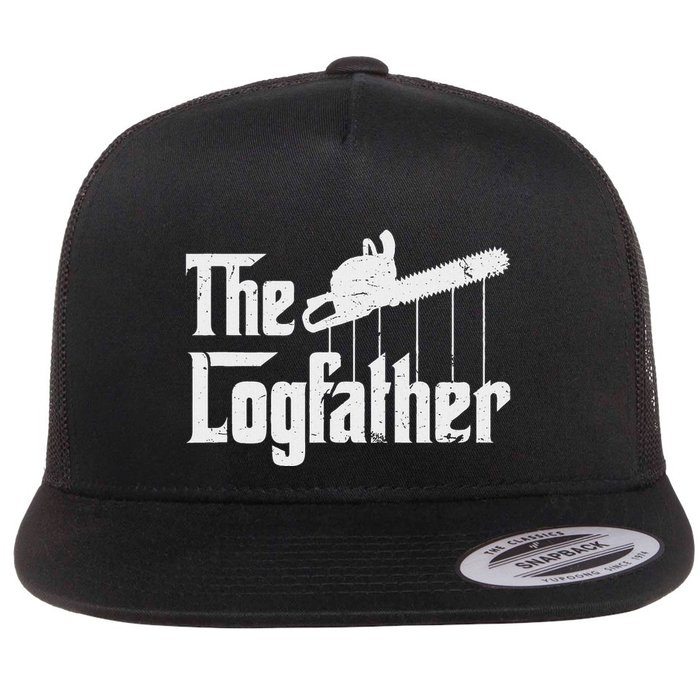 Cool Timber Felling Chainsaw Flat Bill Trucker Hat