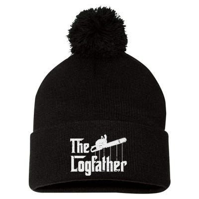 Cool Timber Felling Chainsaw Pom Pom 12in Knit Beanie