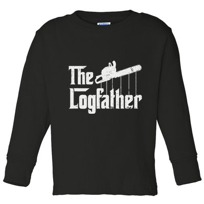 Cool Timber Felling Chainsaw Toddler Long Sleeve Shirt