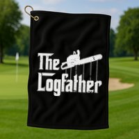 Cool Timber Felling Chainsaw Golf Towel