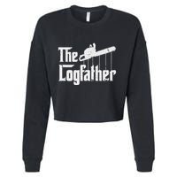 Cool Timber Felling Chainsaw Cropped Pullover Crew