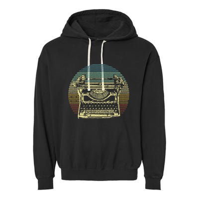 Cool Typewriter For Author Writer Keyboard Garment-Dyed Fleece Hoodie