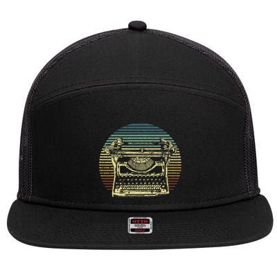 Cool Typewriter For Author Writer Keyboard 7 Panel Mesh Trucker Snapback Hat