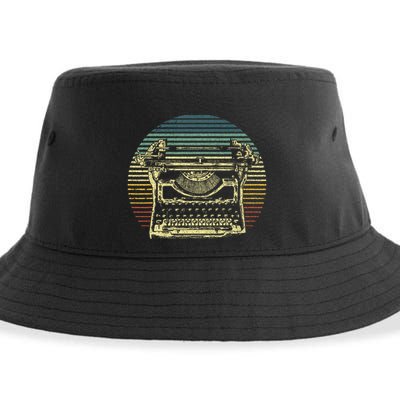 Cool Typewriter For Author Writer Keyboard Sustainable Bucket Hat