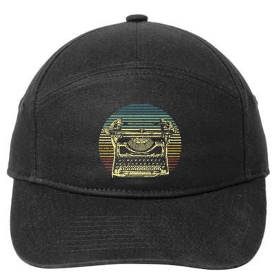 Cool Typewriter For Author Writer Keyboard 7-Panel Snapback Hat