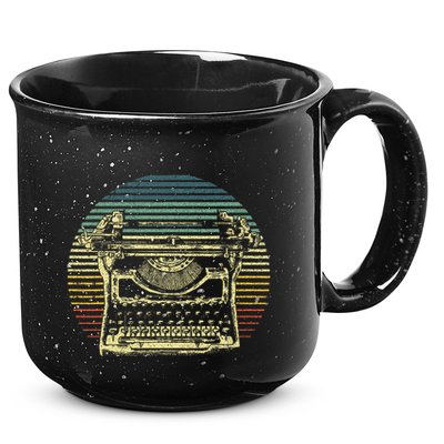 Cool Typewriter For Author Writer Keyboard 15oz Campfire Ceramic Mug