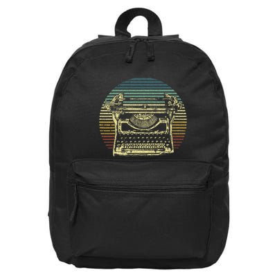 Cool Typewriter For Author Writer Keyboard 16 in Basic Backpack