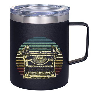 Cool Typewriter For Author Writer Keyboard 12oz Stainless Steel Coffee Mug