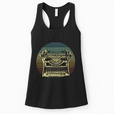 Cool Typewriter For Author Writer Keyboard Womens Tank Top