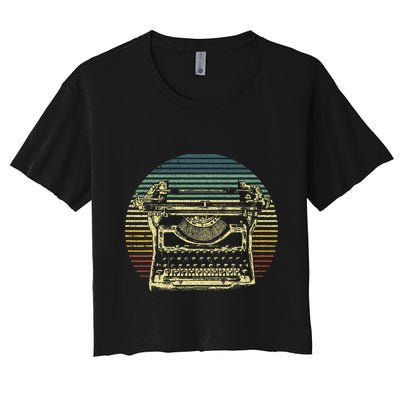 Cool Typewriter For Author Writer Keyboard Crop Top
