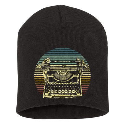 Cool Typewriter For Author Writer Keyboard Short Acrylic Beanie