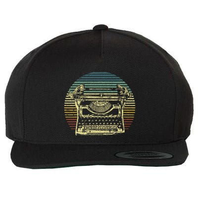 Cool Typewriter For Author Writer Keyboard Wool Snapback Cap