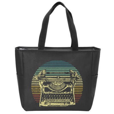Cool Typewriter For Author Writer Keyboard Zip Tote Bag
