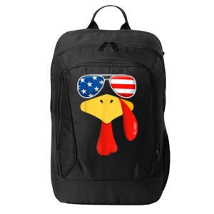 Cool Turkey Face Sunglasses Gobble Funny Thanksgiving Gifts City Backpack