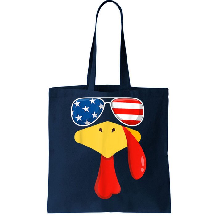 Cool Turkey Face Sunglasses Gobble Funny Thanksgiving Gifts Tote Bag