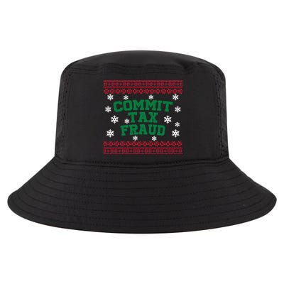 Commit Tax Fraud Ugly Christmas Tacky Holiday Cool Comfort Performance Bucket Hat