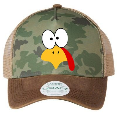 Cute Turkey Face Thanksgiving I'm Thankful Family Costume Legacy Tie Dye Trucker Hat