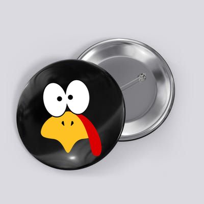 Cute Turkey Face Thanksgiving I'm Thankful Family Costume Button