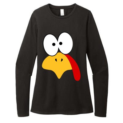 Cute Turkey Face Thanksgiving I'm Thankful Family Costume Womens CVC Long Sleeve Shirt