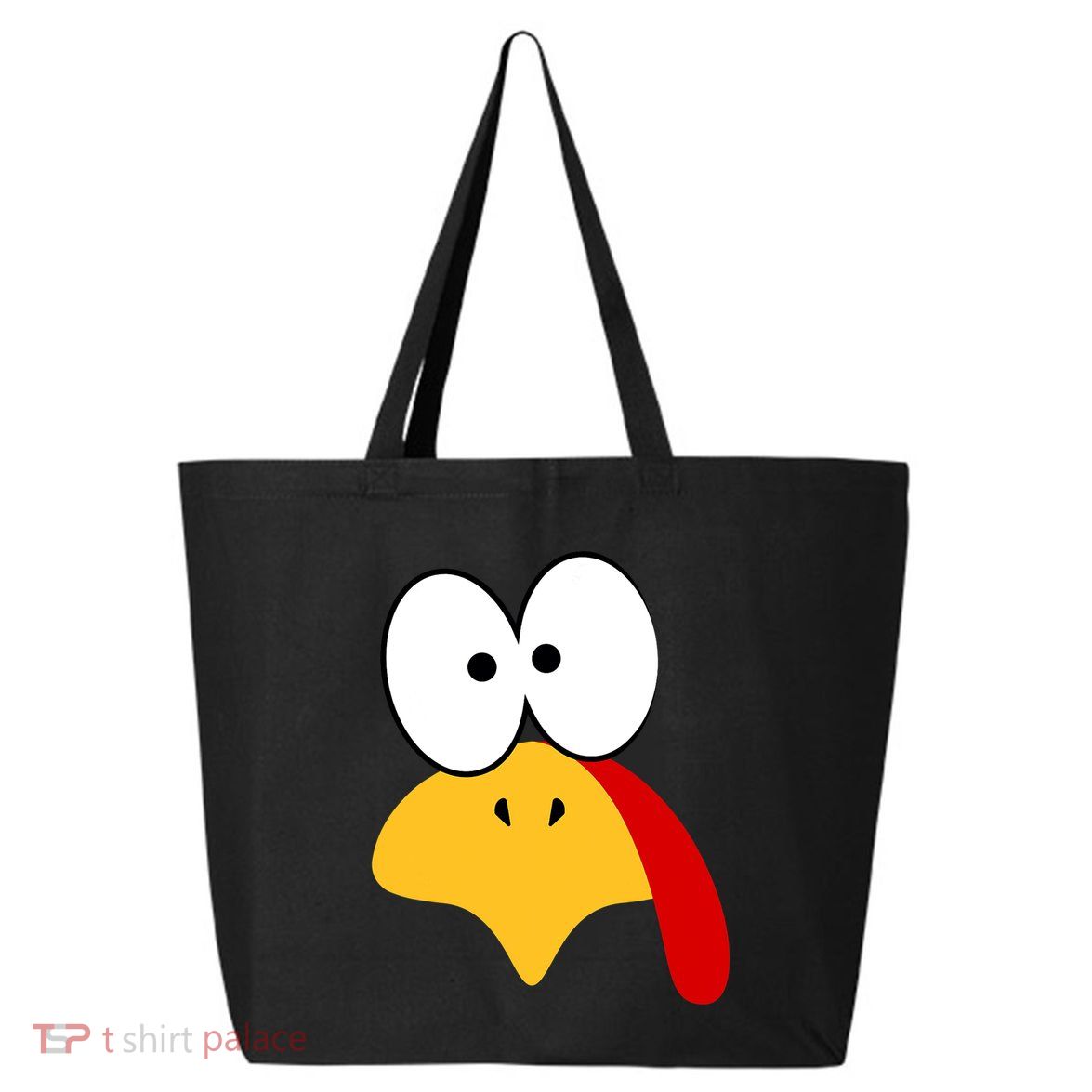 Cute Turkey Face Thanksgiving I'm Thankful Family Costume 25L Jumbo Tote