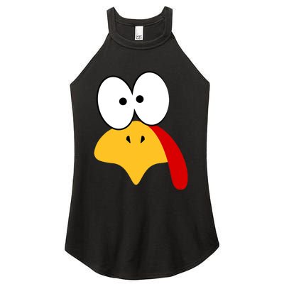 Cute Turkey Face Thanksgiving I'm Thankful Family Costume Women's Perfect Tri Rocker Tank