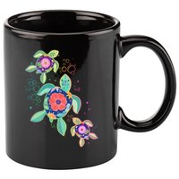 Cute Tropical Flower Ocean Sea Turtles 11oz C Handle Ceramic Mug