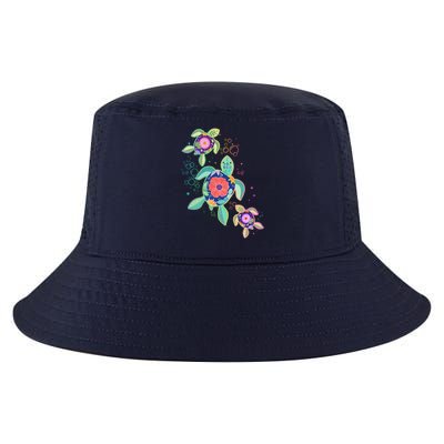 Cute Tropical Flower Ocean Sea Turtles Cool Comfort Performance Bucket Hat