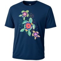 Cute Tropical Flower Ocean Sea Turtles Cooling Performance Crew T-Shirt