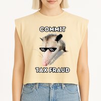 Commit Tax Fraud Garment-Dyed Women's Muscle Tee